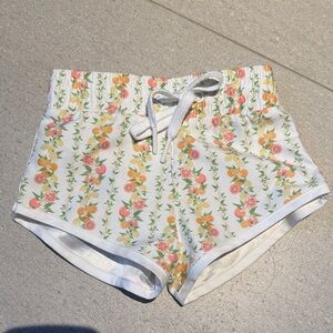 Kids' Citrus Print Swim Trunks